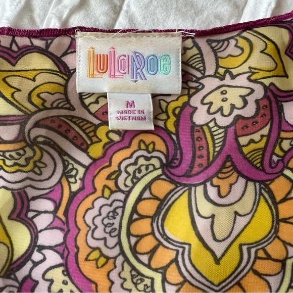 2/$30 LuLaRoe Shirley Floral Kimono Cardigan Longline Swim Cover up SZ M - Picture 8 of 12